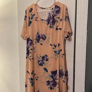 3X Viamor Floral Dress